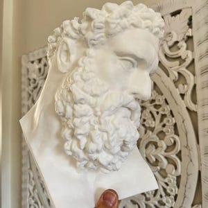 Hercules Bust Vase | Greek Statue Planter | Head Planter | Classical Home Decor | Mythology Gift Idea