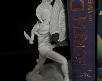 3D Printed Spartan Bookend: Greek Warrior Book Holder