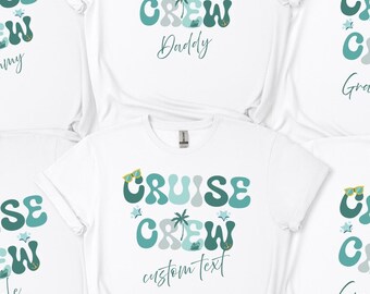 Personalized Cruise Crew T-Shirt, Matching Family Vacation Tee,Family Cruise Shirt, Custom Matching Family Name Cruise Tee, Cruising Shirts