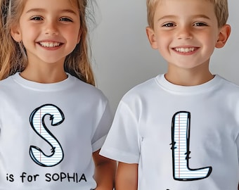 Personalized Kids Name Back To School Shirt, Toddler First Day of School Tee, Kindergarten Shirt With Name, First Day School Outfit