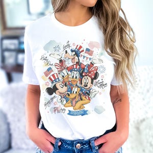 Mickey And Friends US 250 Years Signature Shirt, Disney 250th America Anniversary T-Shirt, Independence Day Disney Shirt, Patriotic 2026 Tee image 2