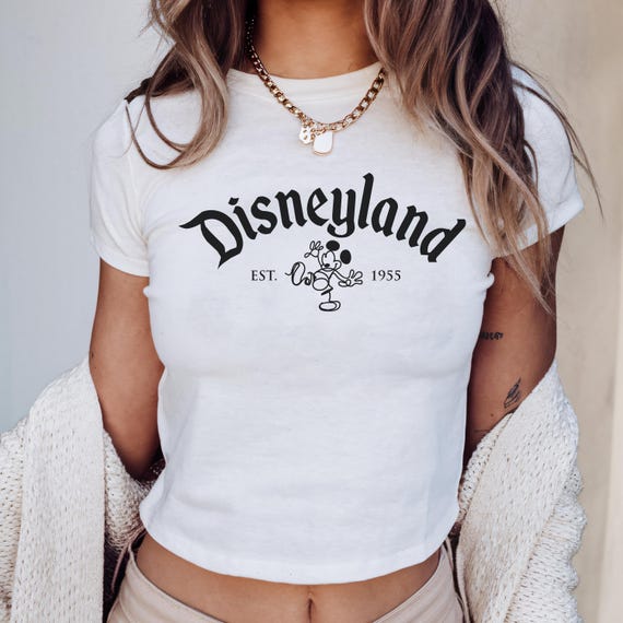 Disneyland Mickey Baby Tee, Retro Mickey Y2k style 90s Baby Tee, Disney Lover Tee, Vintage Disney Trip Shirt,Disneyland Trip Matching Crop