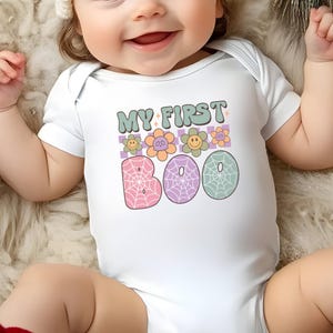 My First Boo Baby Bodysuit, Halloween Baby Outfit, Infant First Halloween Onesie, Cute Ghost Baby Costume, Fall Baby Shower Gift