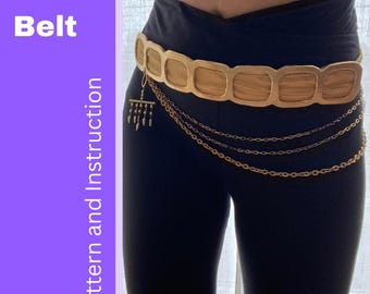 Rumi K-Pop Demon Hunters Golden Cosplay - Belt - Pattern & Blueprint