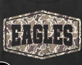 Eagles Camo PNG: School Spirit Sublimation Graphic (Digital Download)