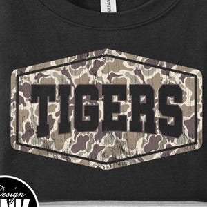 Tigers Camo PNG: School Spirit Sublimation Graphic (Digital Download)