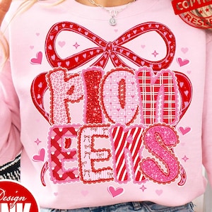 May include: A light pink sweatshirt with a red bow and the words "From Me to You" in a decorative font. The design includes hearts and various patterns in shades of red and pink. The bottom of the image has the text "PNG | DIGITAL DOWNLOAD".