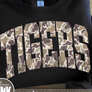 Tigers Camo PNG: School Spirit Sublimation Graphic (Digital Download) image 1