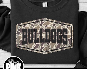 Bulldogs Camo PNG: School Spirit Sublimation Graphic (Digital Download)