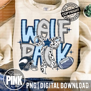 Leopard Bow Wolfpack PNG: School Spirit Graphic (Digital Download)