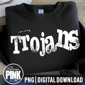 Trojans PNG, School Spirit Design, Digital Download for T-Shirts & Crafts, Team Pride Graphic