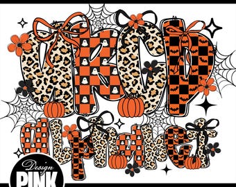 Spooky Leopard Halloween Alphabet | Digital Download SVG PNG for Cricut Silhouette | Sublimation Design Letters