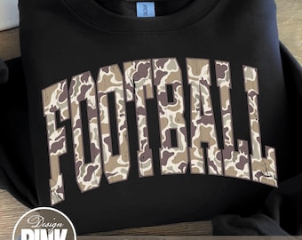 Football Camo PNG, Varsity Football Letters, Neutral Camo Football Shirt Design, Game Day Football Mom Sublimation File