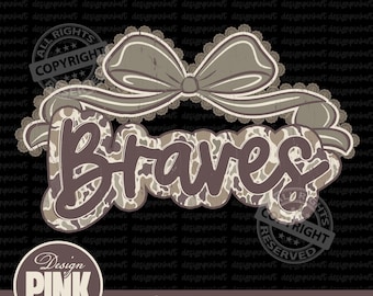 PNG de camuflaje de arco de los Bravos: Diseño de mascota del equipo desgastado (descarga digital)