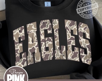 Eagles Camo PNG: School Spirit Sublimation Graphic (Digital Download)