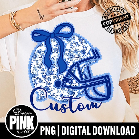 custom digital football helmet image Blue Floral Custom Football Helmet PNG: Toile Sublimation Clipart (digital  File Download)