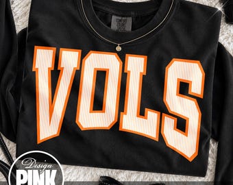 Vols PNG, Pinstripe Vols PNG, School Spirit Vols Shirt Design, Varsity Vols PNG, Orange Pinstripe Sports Team Digital Download