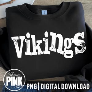 Vikings PNG, School Spirit Design, Digital Download for T-Shirts & Crafts, Team Pride Graphic