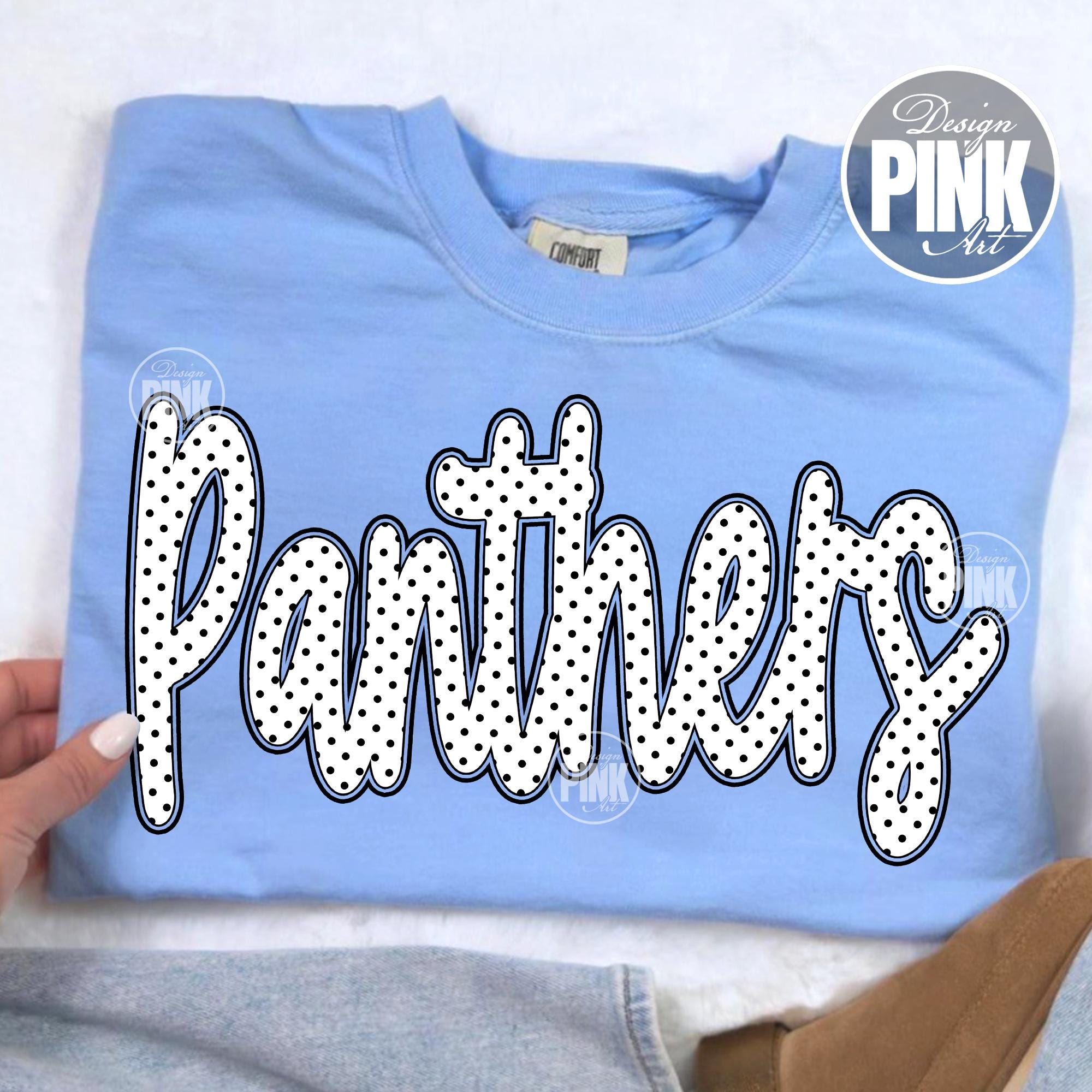 Panthers PNG, Polka Dot Panthers Mascot Png, School Spirit Shirt Design ...