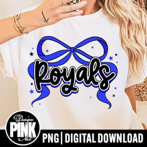 Royals Bow PNG: Game Day Cheer Graphic (Digital Download)
