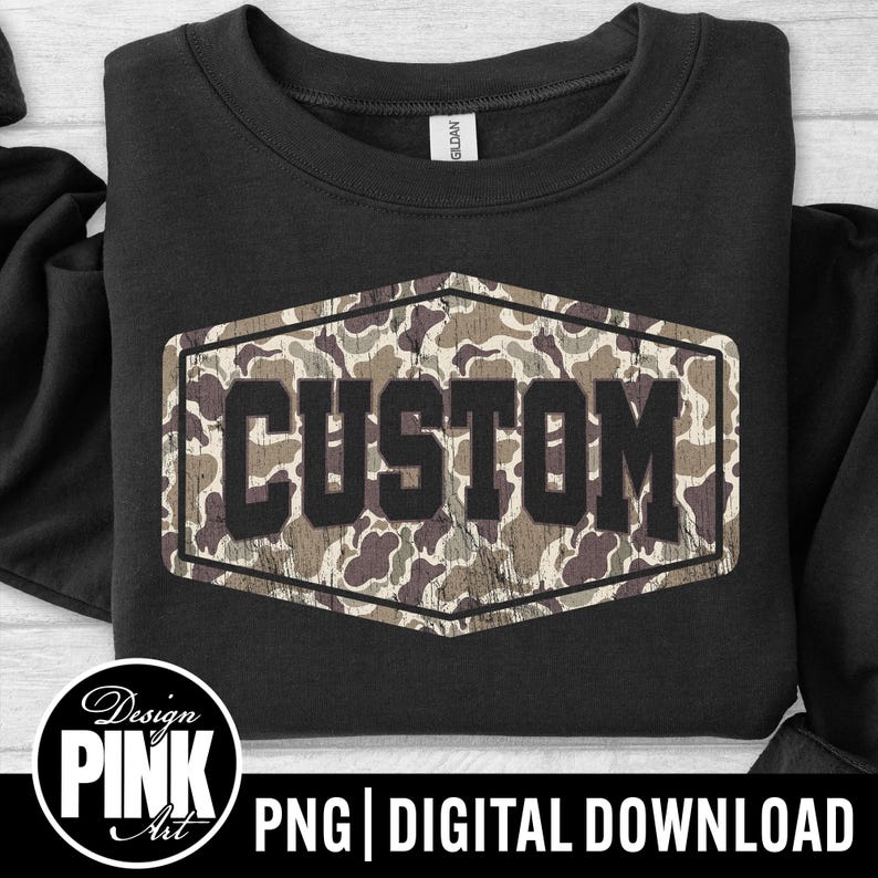 Custom Camo PNG: School Spirit Sublimation Graphic (Digital Download) image 1