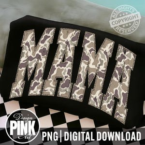 Mama Camo PNG, Leopard Varsity Mama Shirt Design, Sportmamma PNG, Trendig Mammalivsgrafik, Sublimering PNG, Digital Nedladdning bild 2