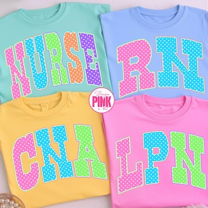 Nurse Polka Dot png, RN Lpn Cna Nurse Shirt Design, Preppy Medical PNG, Cute Nurse Life Graphic, Nurse Gift Idea, Sublimation PNG Download image 1