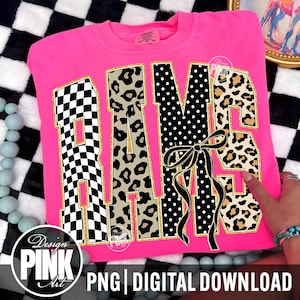 Rams PNG, Coquette Rams Mascot Bow Design, Leopard Checkered Rams Shirt, School Spirit Sports Mom Sublimation, Team Mascot Digital Download