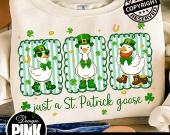 Ganso de San Patricio PNG, Ganso del Día de San Patricio, Ganso de la Suerte PNG, Arte de Ganso Irlandés Lindo, Ganso de Trébol PNG, San Patricio, San Patricio Divertido