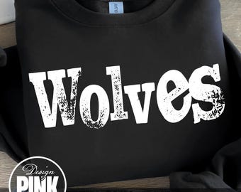 Wolves PNG, School Spirit Design, Digital Download for T-Shirts & Crafts, Team Pride Graphic