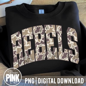 Rebels camo Sports, Sublimation Graphic, Digital Download