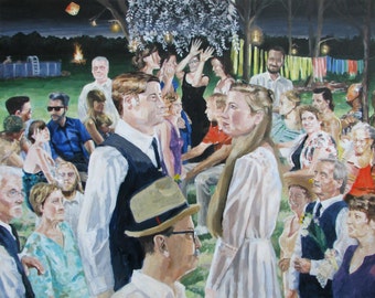 Custom Wedding Portrait Painting from Photographs Art