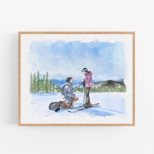 Custom Watercolor Painting from Photo, Hand drawn Watercolor Custom Portrait, Custom Family Gift, Gift for Mom/Dad, Personalised Gift