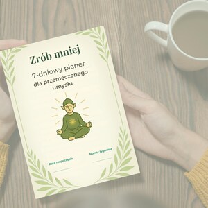 Tarjetas de reflexión imprimibles, diario en polaco para el TDAH, PDF, atención plena, salud mental, indicaciones de crecimiento personal, herramienta de apoyo emocional