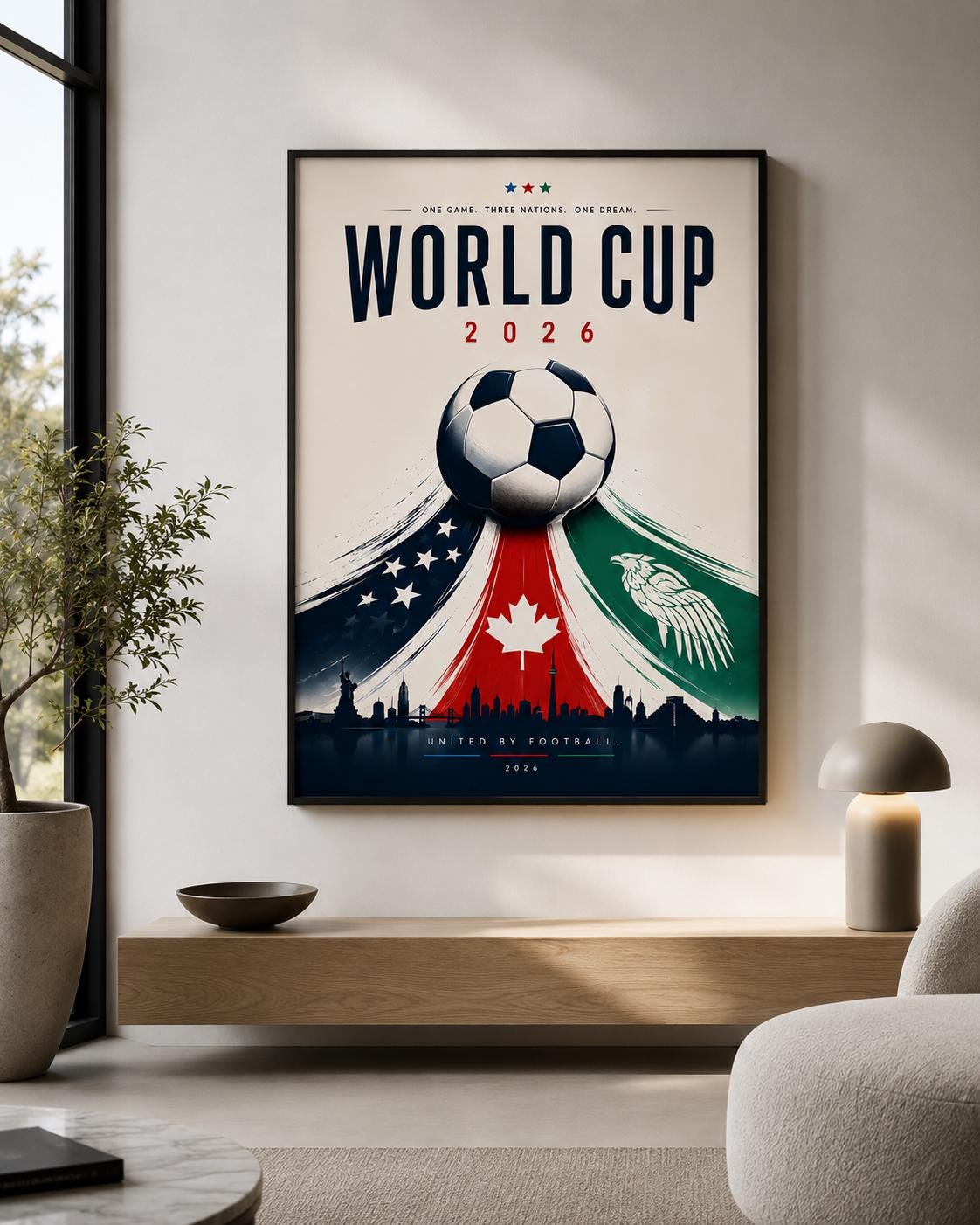 World Cup Soccer Poster | Football Wall Art | Canada Mexico USA World ...