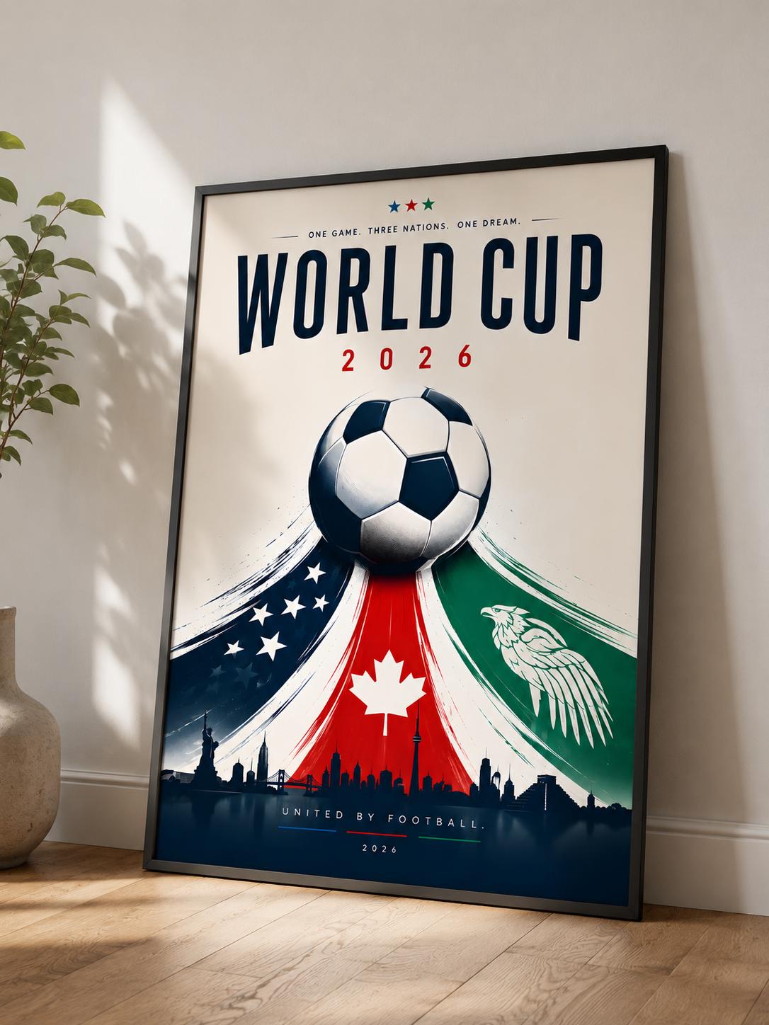 World Cup Soccer Poster | Football Wall Art | Canada Mexico USA World ...