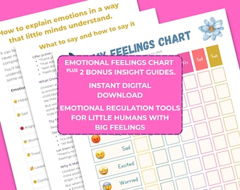 Gráfico de Sentimentos Semanais para Crianças: Ferramenta de Regulação Emocional (Download Digital, PDF)