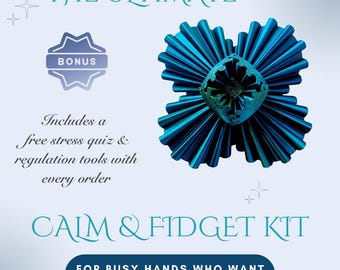 Bola de engrenagem impressa em 3D Fidget: Kit de calma para adultos com anéis de acupressão