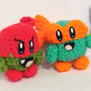かぎ針編みぬいぐるみセット、かわいいあみぐるみミニぬいぐるみ、かわいいデスクおもちゃ、手作りの漫画風ぬいぐるみ、ゲーマーへのギフト、コレクターズセット