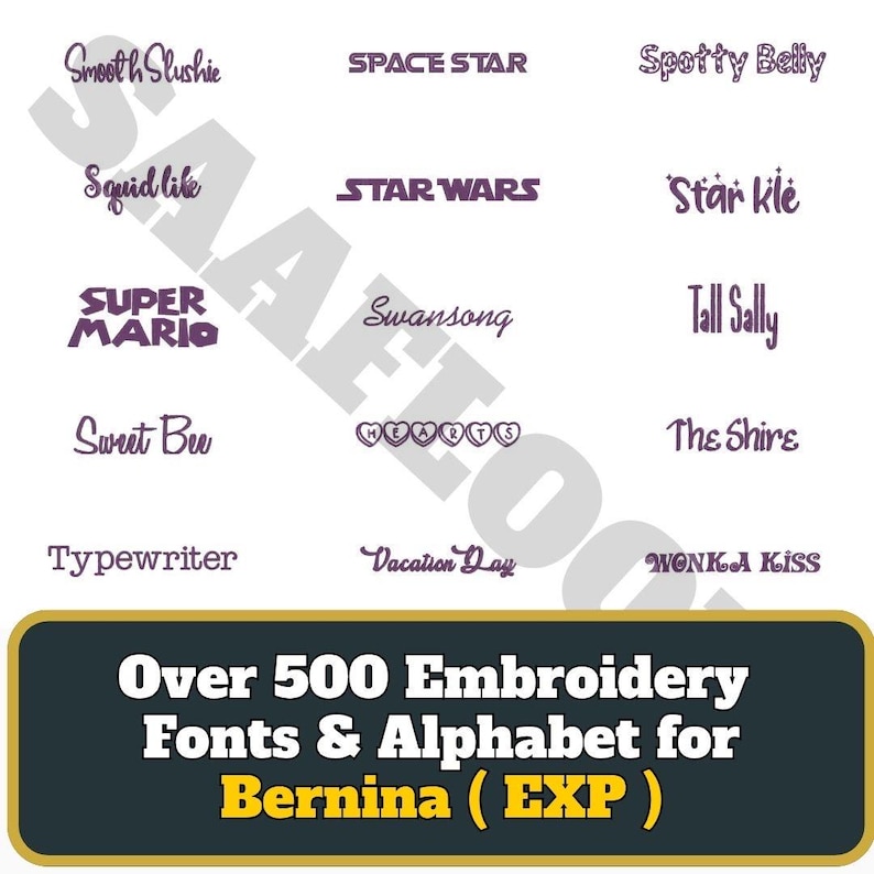 Script Exp Monogram 500+ Bernina Embroidery Fonts EXP Bundle - Script & Alphabet (digital ...