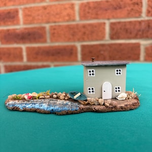 Surfs Up! Driftwood House, Driftwood, Little wooden houses, recycled materials, handmade, driftwood art.