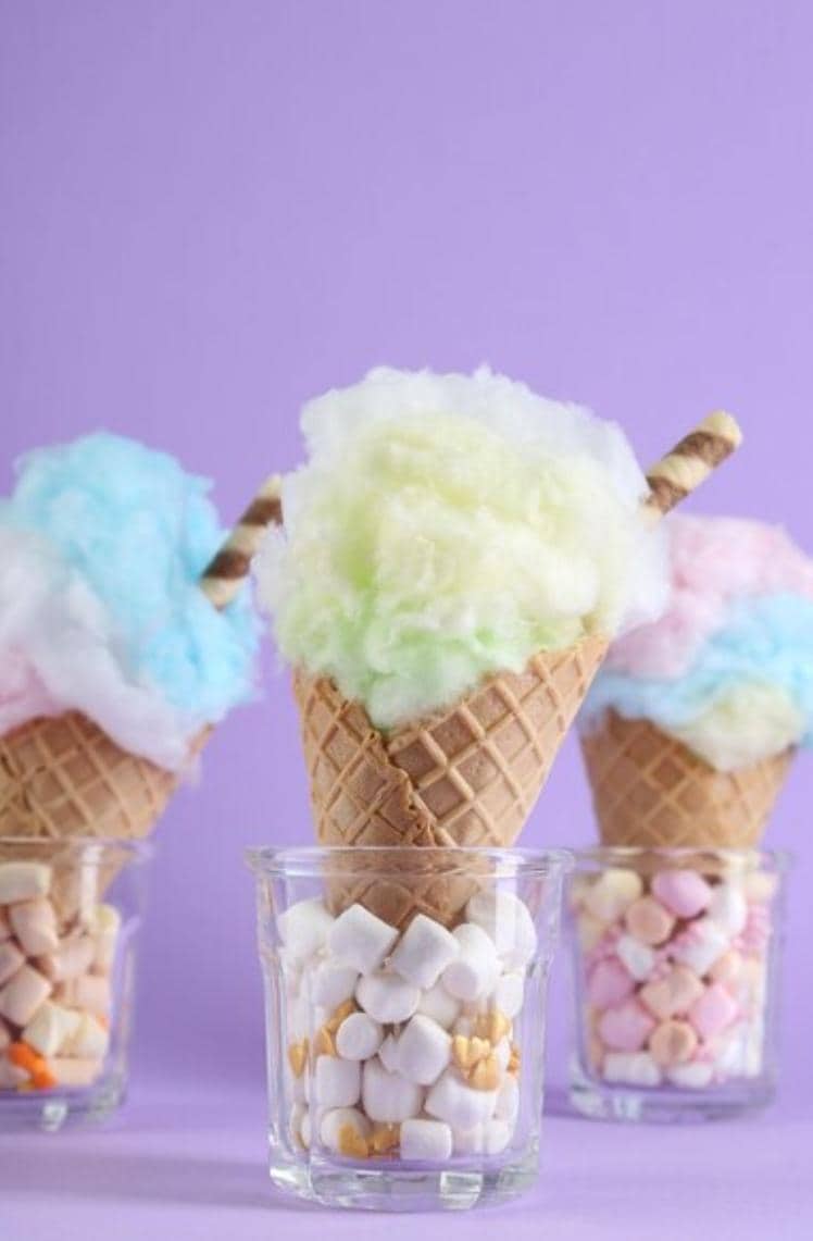 Cotton Candy Cone Party Favors