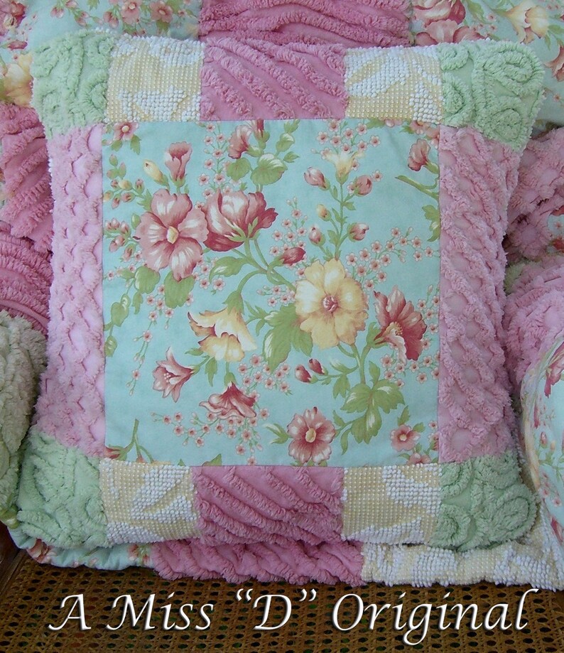 Pillow Faded Memories and Vintage Chenille image 1