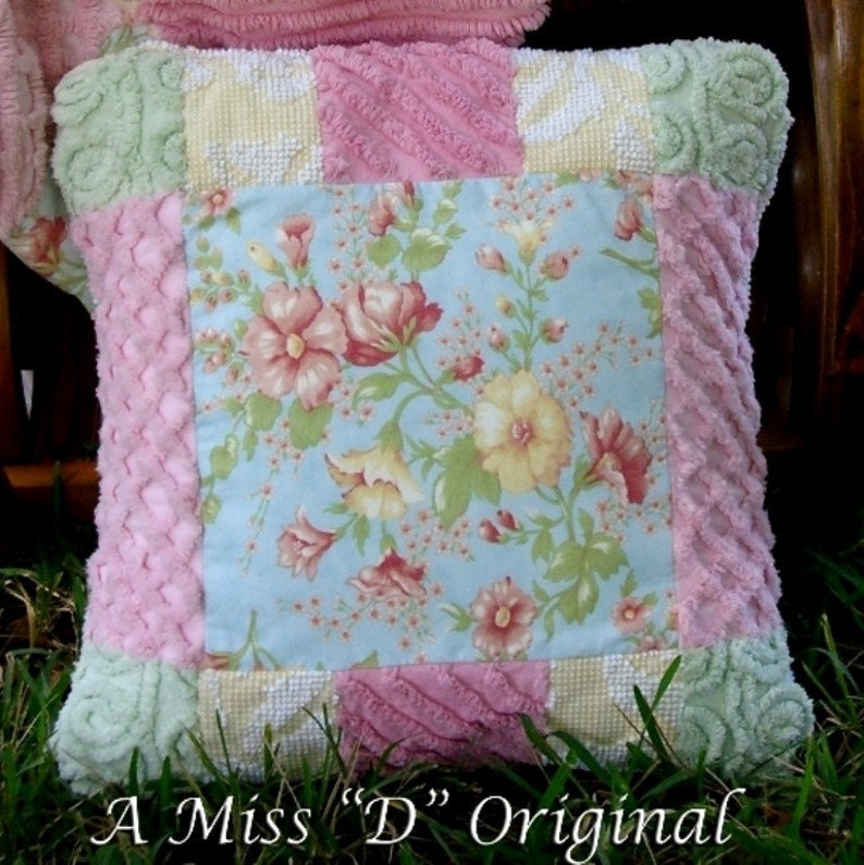 Pillow Faded Memories and Vintage Chenille image 5