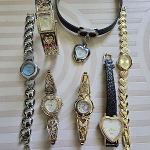 Vintage Women’s Fashion Watch Lot – 5pcs Rhinestone Bezel Style Vintage Silver Classic Ornate Rhinestone Watch | eBay main image 2