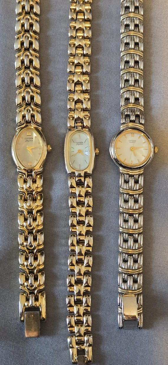 Vintage Citizen Elegance & Quartz Watch Gold Tone and Two  display picture 2