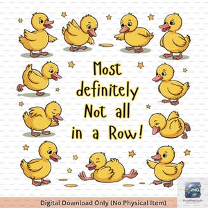 Funny Ducks Not in a Row PNG, Sarcastic Quote Clipart, Humor Sublimation Design, Snarky Png Funny Mental Health Cute Duck Png, Quirky png