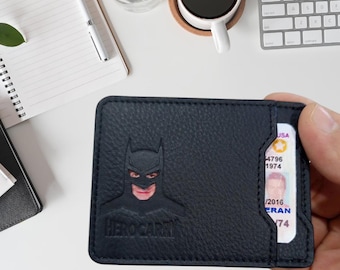 Bat ID Leather Case Badge Wallet HeroCarry