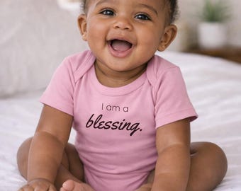 Christian Baby Onesie | "I Am a Blessing" Affirmation Infant Bodysuit