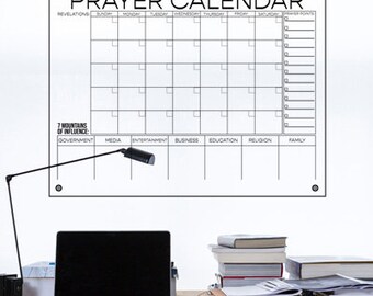 Acrylic Prayer Calendar for Intercessors, Prayer Warriors, and the Prophetic